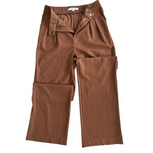 Nectar Clothing Olive Wide‎ Leg Preppy Pleated Pants Size Small